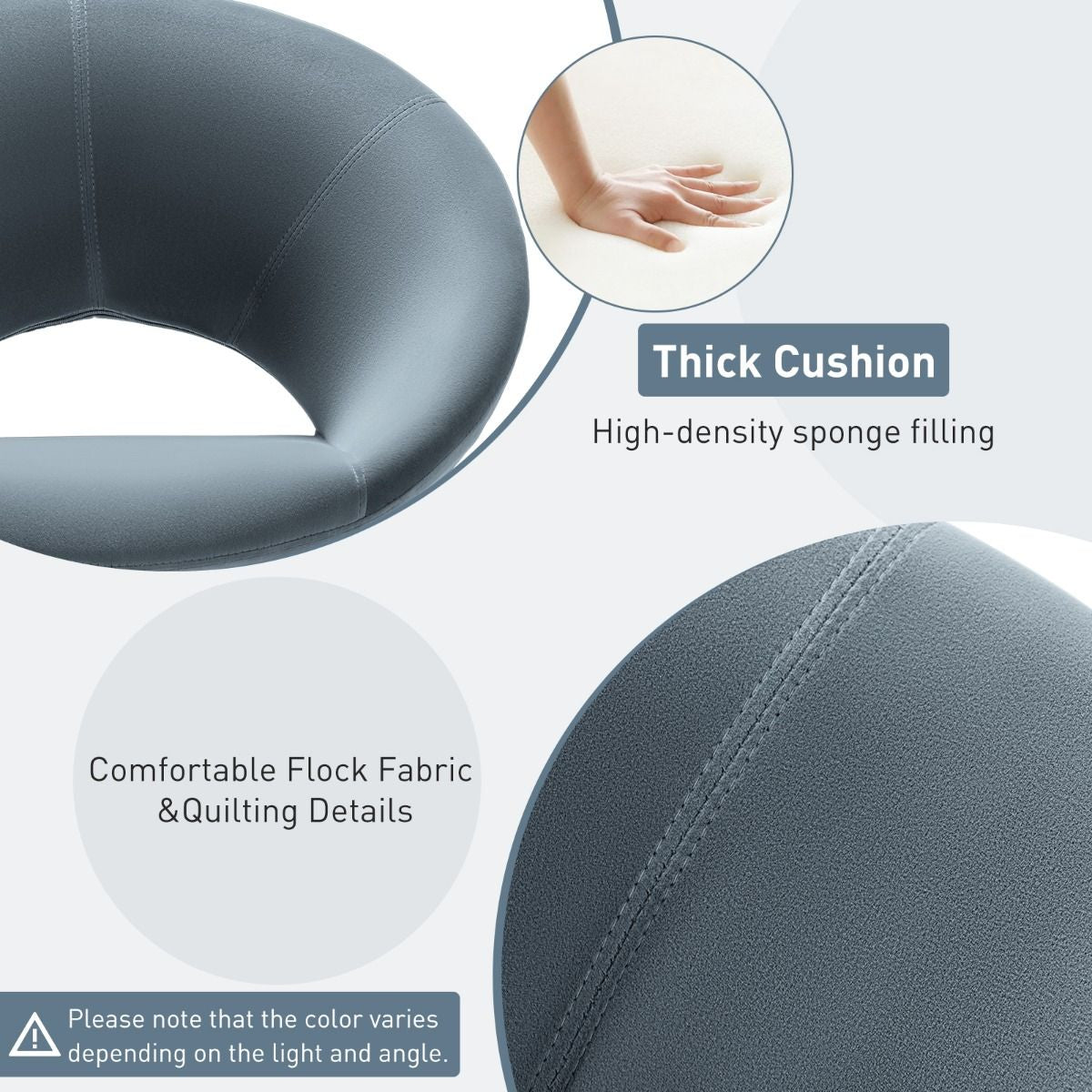 360° Swivel Velvet Accent Chair for Living Room, Bedroom and Office