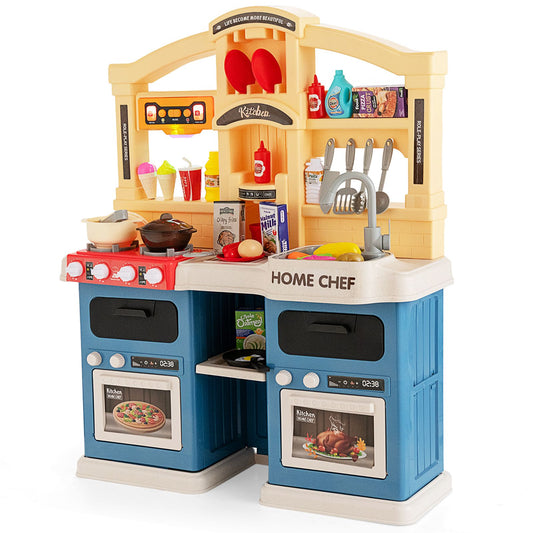 Ultimate 69-Piece Kids Kitchen Playset with Realistic Boiling and Vapor Effects!