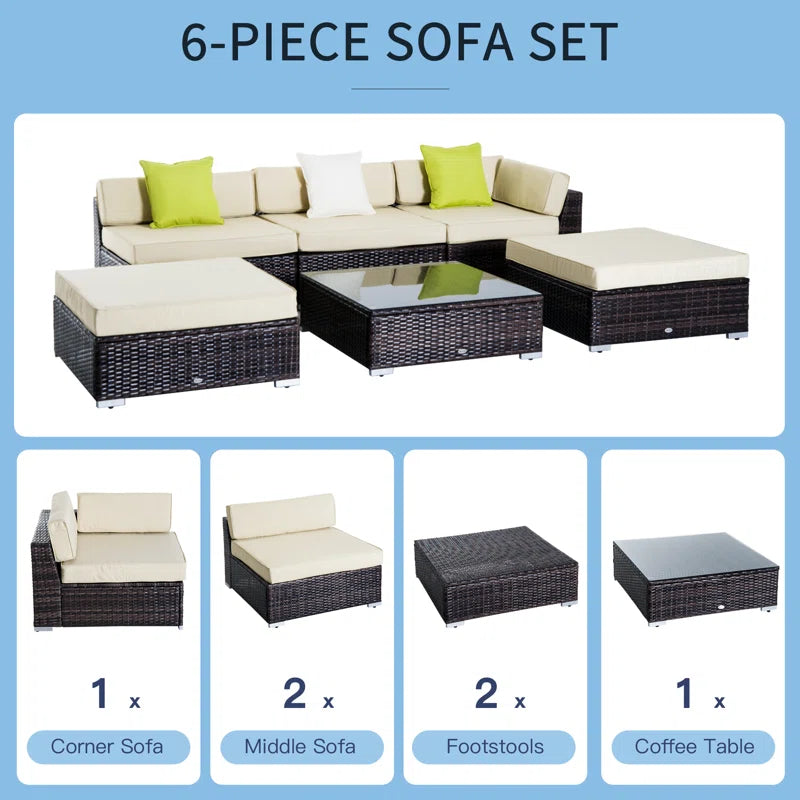 Normandy 5 - Person Seating Group with Cushions