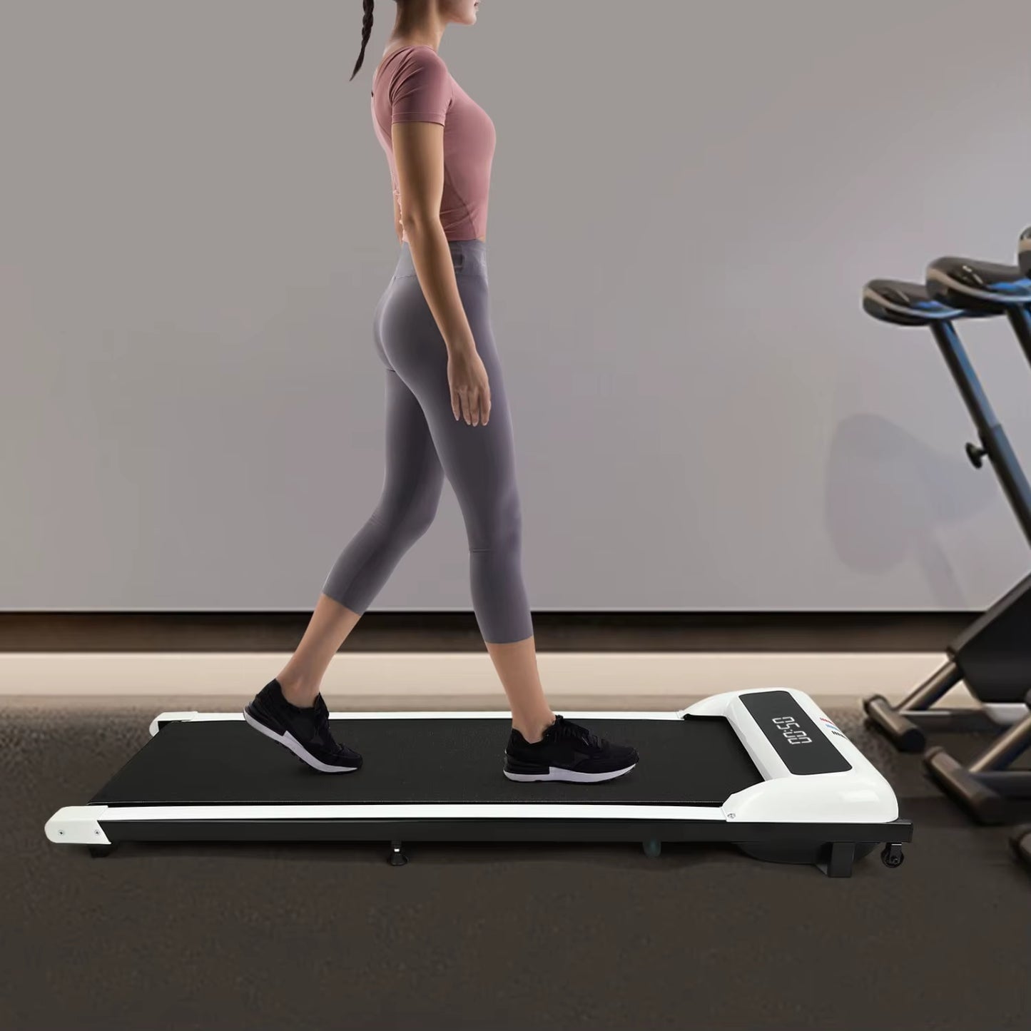 Compact Walking Pad Treadmill - 1.5HP, 150kg Capacity, Remote Control & LED Display for Home & Office Fitness