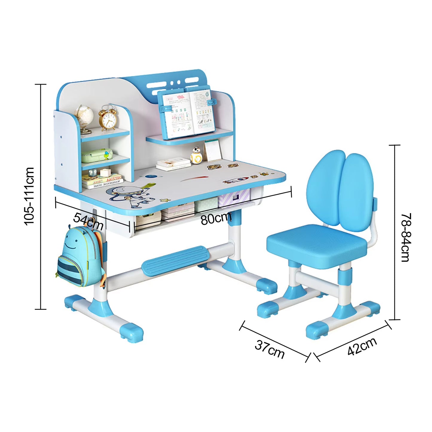 Transform Your Study Space: Ergonomic Adjustable Desk and Chair Set for Growing Students