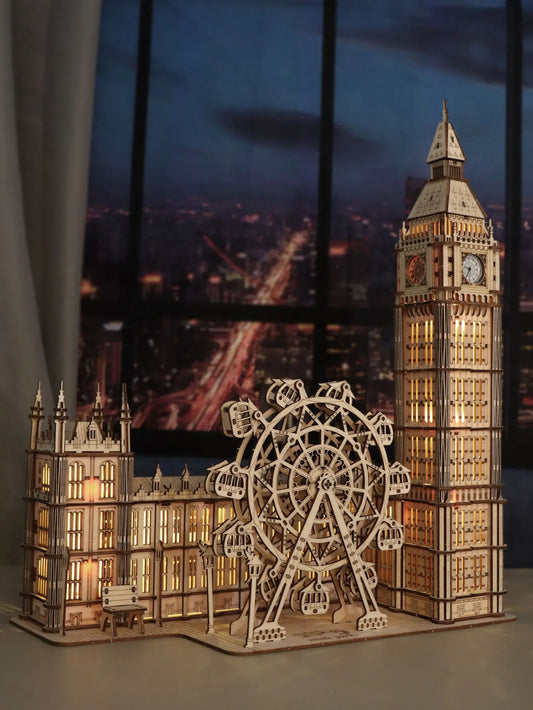 3D Big Ben Wooden Puzzle Clock Kit - Creative DIY Home Decor & Unique Christmas Gift for Family
