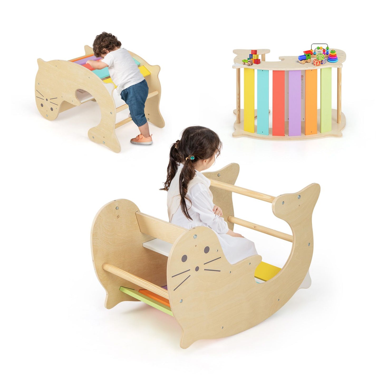 3-In-1 Climbing Toy Set for 3-14 Years Old Toddlers