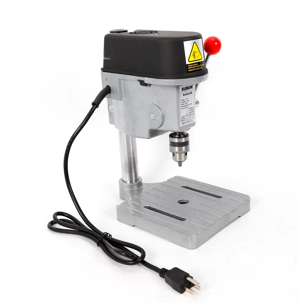 340W Portable Bench Drill Machine,5158A Adjustable Mini Bench Drill Press,110V/220V Corded Electric Drill,For Drilling Iron,Woo