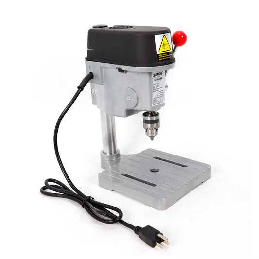 340W Portable Bench Drill Machine,5158A Adjustable Mini Bench Drill Press,110V/220V Corded Electric Drill,For Drilling Iron,Woo