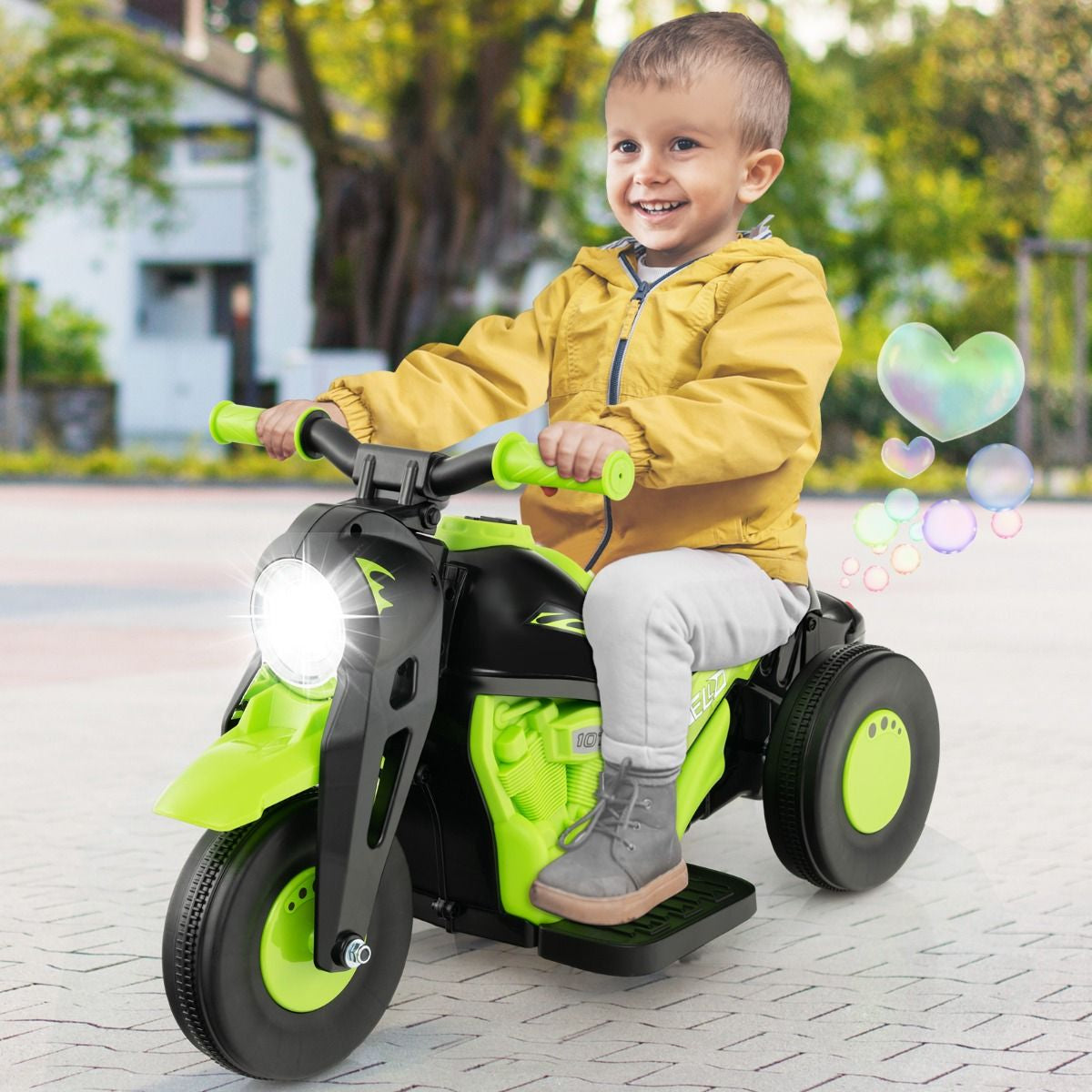 6V Electric Kid Ride on Motorcycle with Bubble Maker