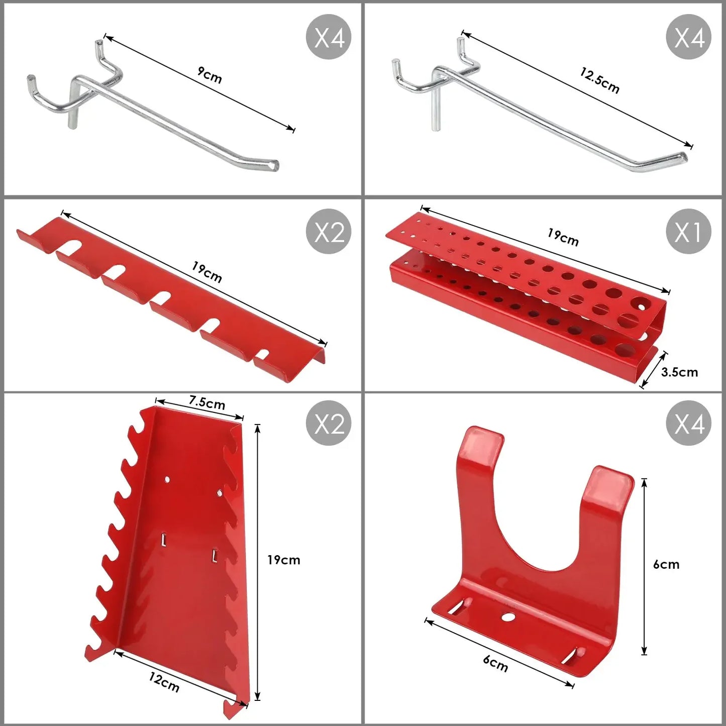 Transform Your Space with the Fixkit Perforated Metal Wall Tool Organizer – Complete Set with Hooks! 🛠️✨