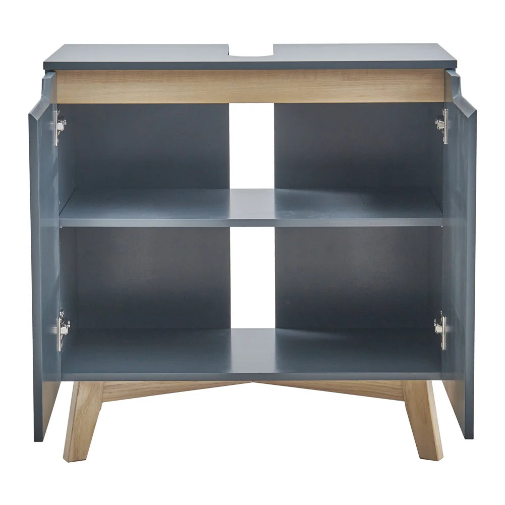 Grey Freestanding under Sink Storage Cabinet