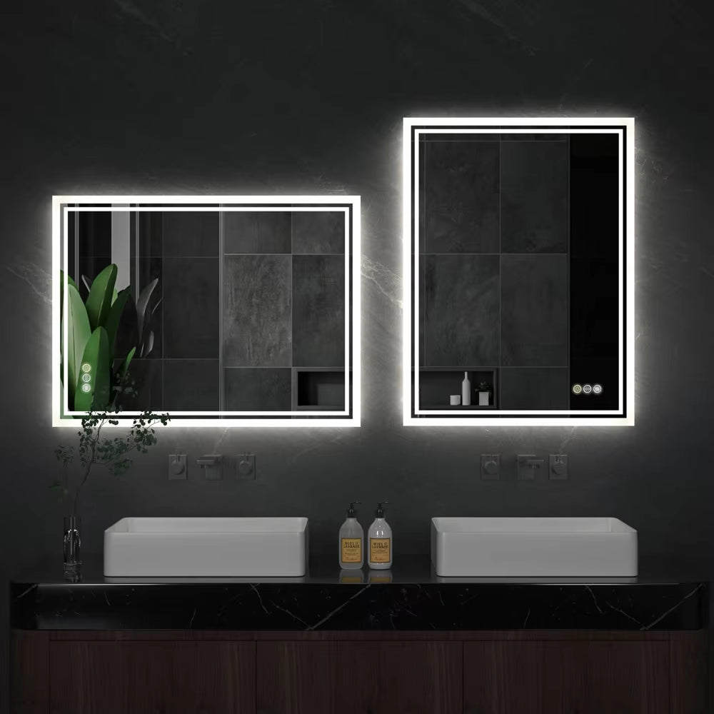 Illuminate LED Backlight Bathroom Mirror Frameless Dimmable Defog Bath/Shower/Shaving Mirror