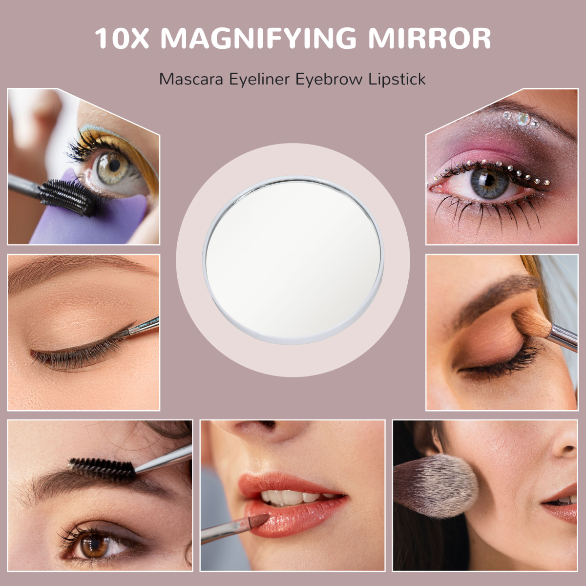 Illuminate Your Beauty: LED Vanity Mirror with 10X Magnification & USB