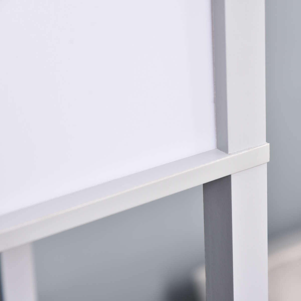 Grey 3-Tier Floor Lamp with Storage Shelves and Foot Switch