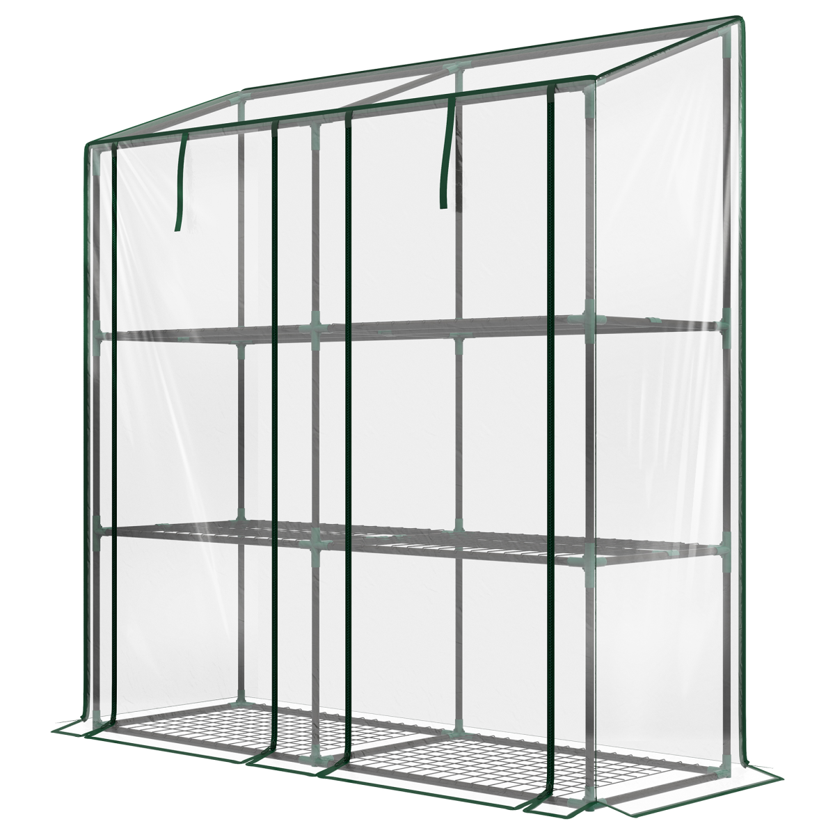 Compact Lean-to Mini Greenhouse: Grow & Organize Your Plants Anywhere