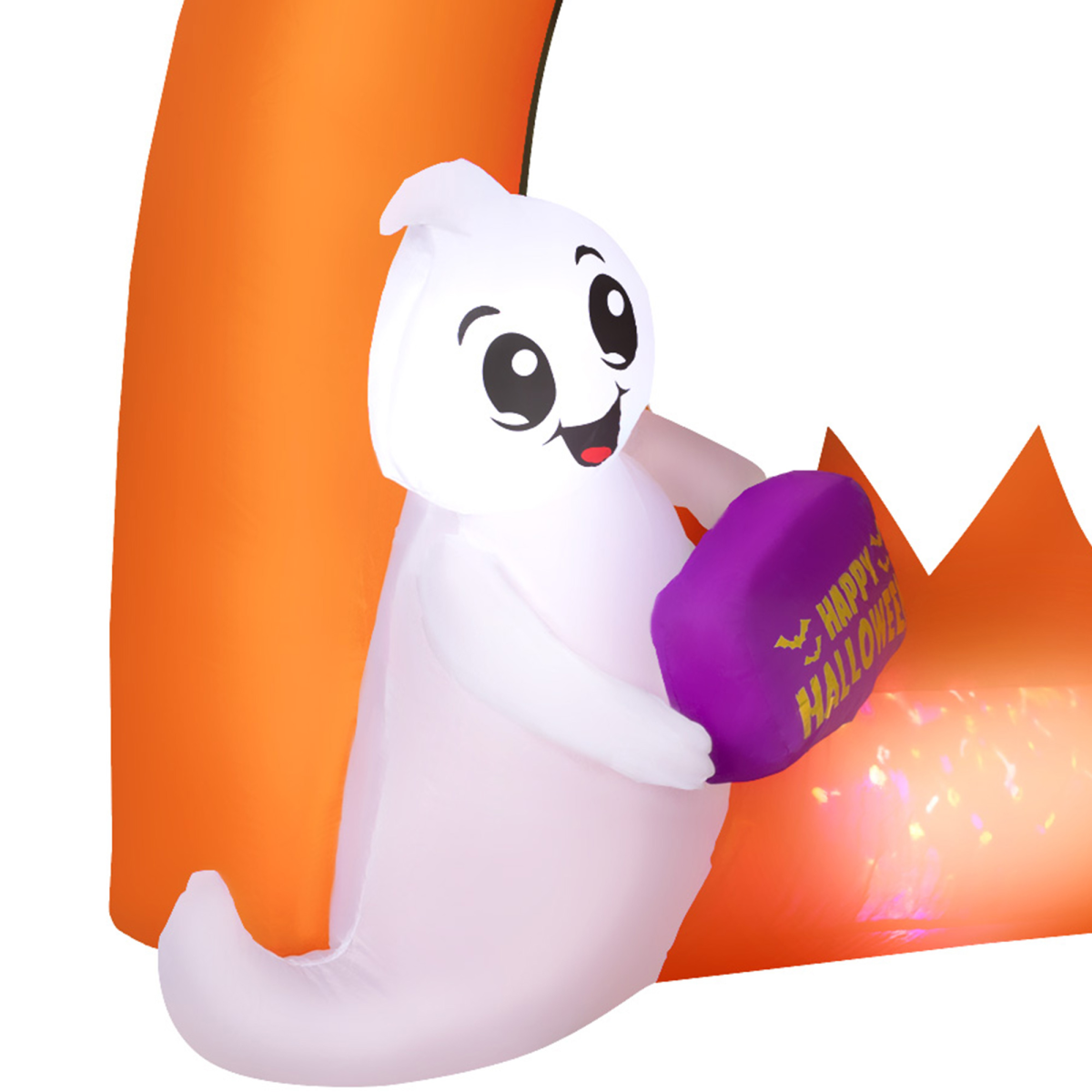4.9ft Halloween Inflatable Archway with Cute Ghost LED Glow