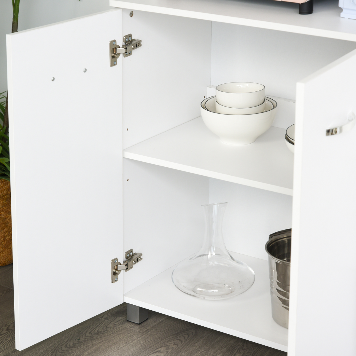 Versatile Freestanding Kitchen Storage Cabinet with Adjustable Shelves & Drawers