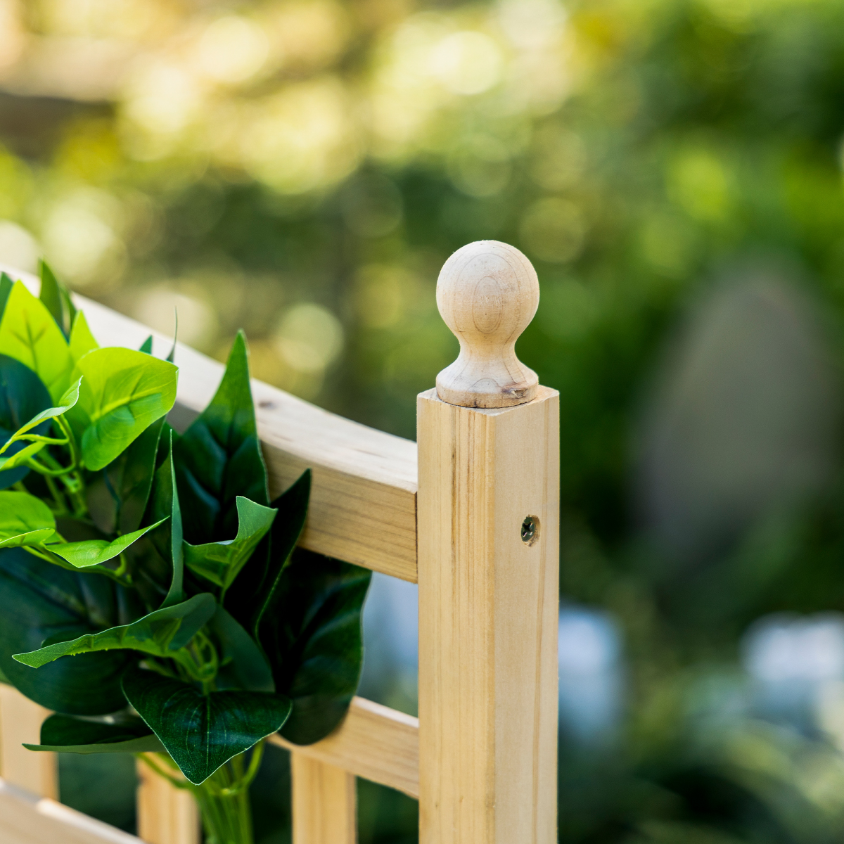 Raised Garden Bed with Trellis - Indoor/Outdoor Natural Fir Wood