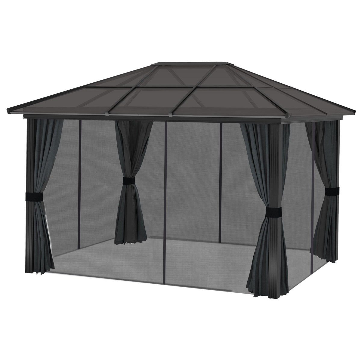3x3.6m Aluminium Hardtop Gazebo with Polycarbonate Roof