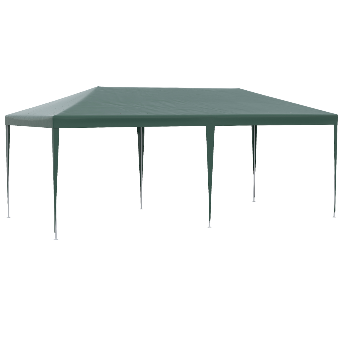 6m x 3m Garden Gazebo Tent with UV-Resistant Canopy, Open Front