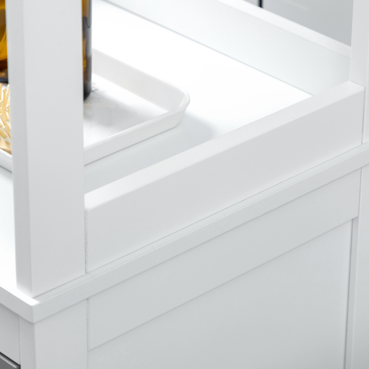Space-Saving Tall Bathroom Storage Cabinet with Shelves - White