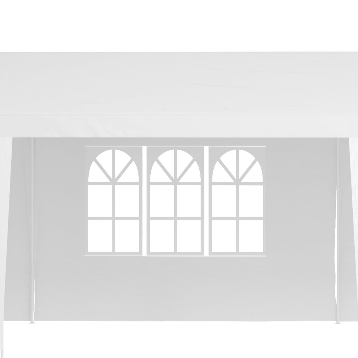 9m x 3m Outdoor Gazebo Party Tent, White, Easy Setup, Cathedral Roof