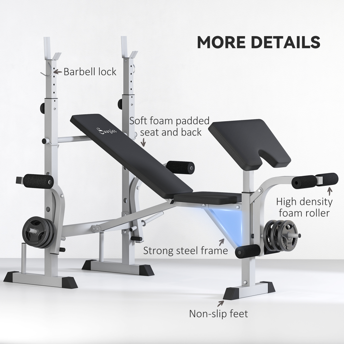 Ultimate Adjustable Weight Bench with Squat Rack & Leg Developer