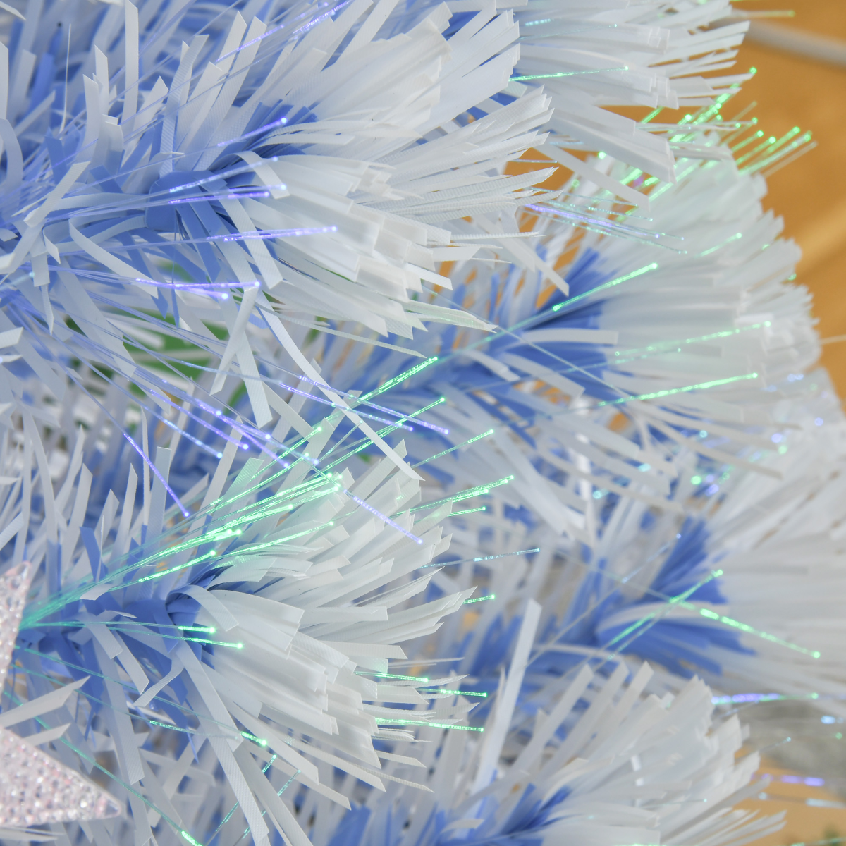 4ft White & Blue 16-LED Artificial Christmas Tree, Easy Storage