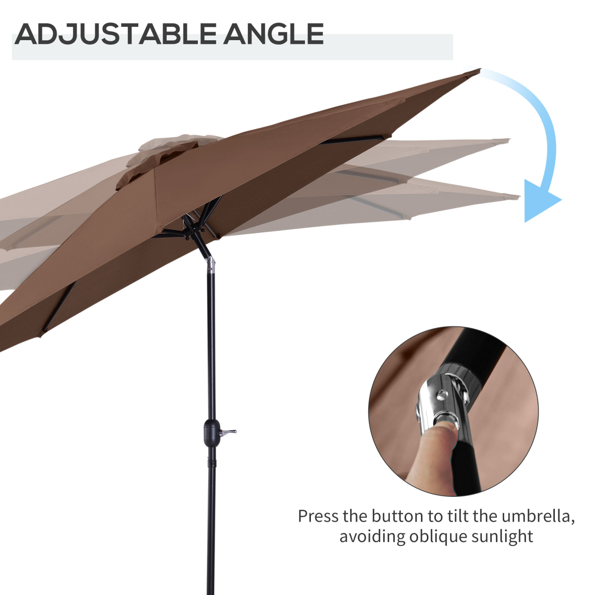 Premium 10' Round Patio Umbrella - Stylish Shade for Outdoor Bliss