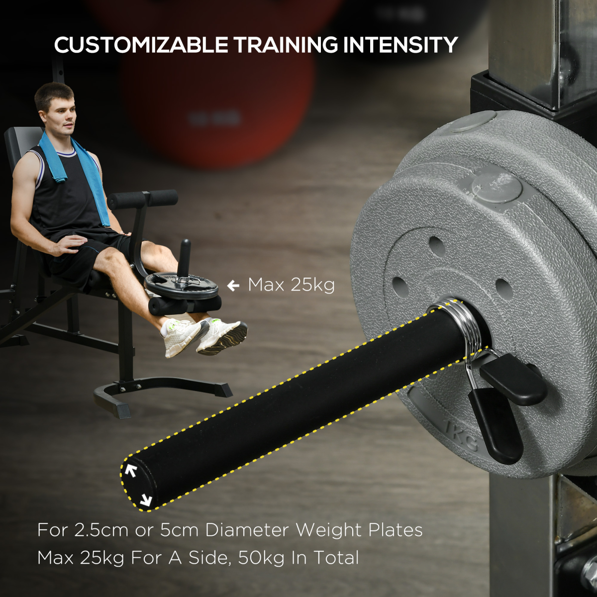 SPORTNOW All-in-One Smith Machine & Power Rack with Pull-Up Bar & Lat System