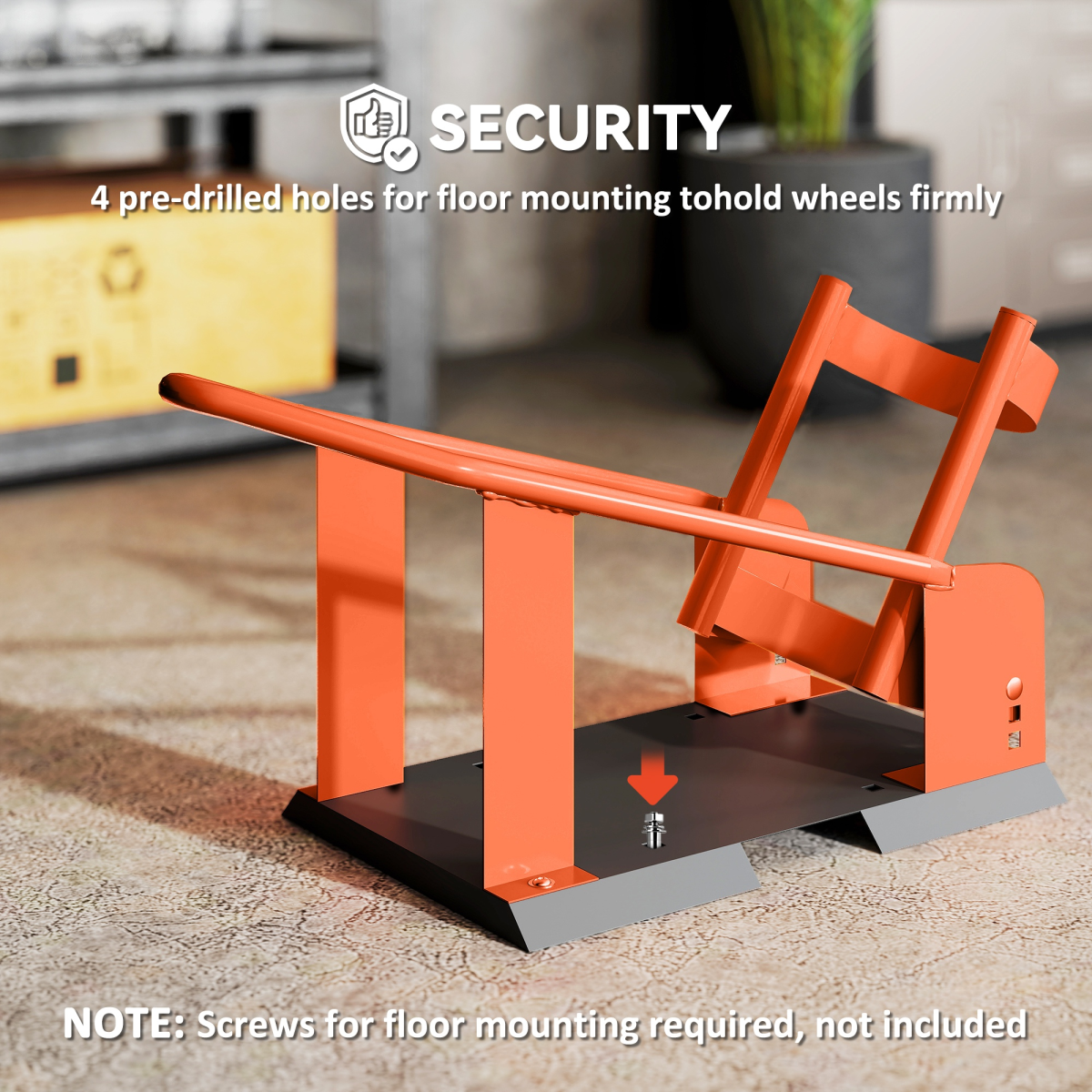Heavy-Duty Motorcycle Wheel Chock - Secure & Adjustable Bike Holder