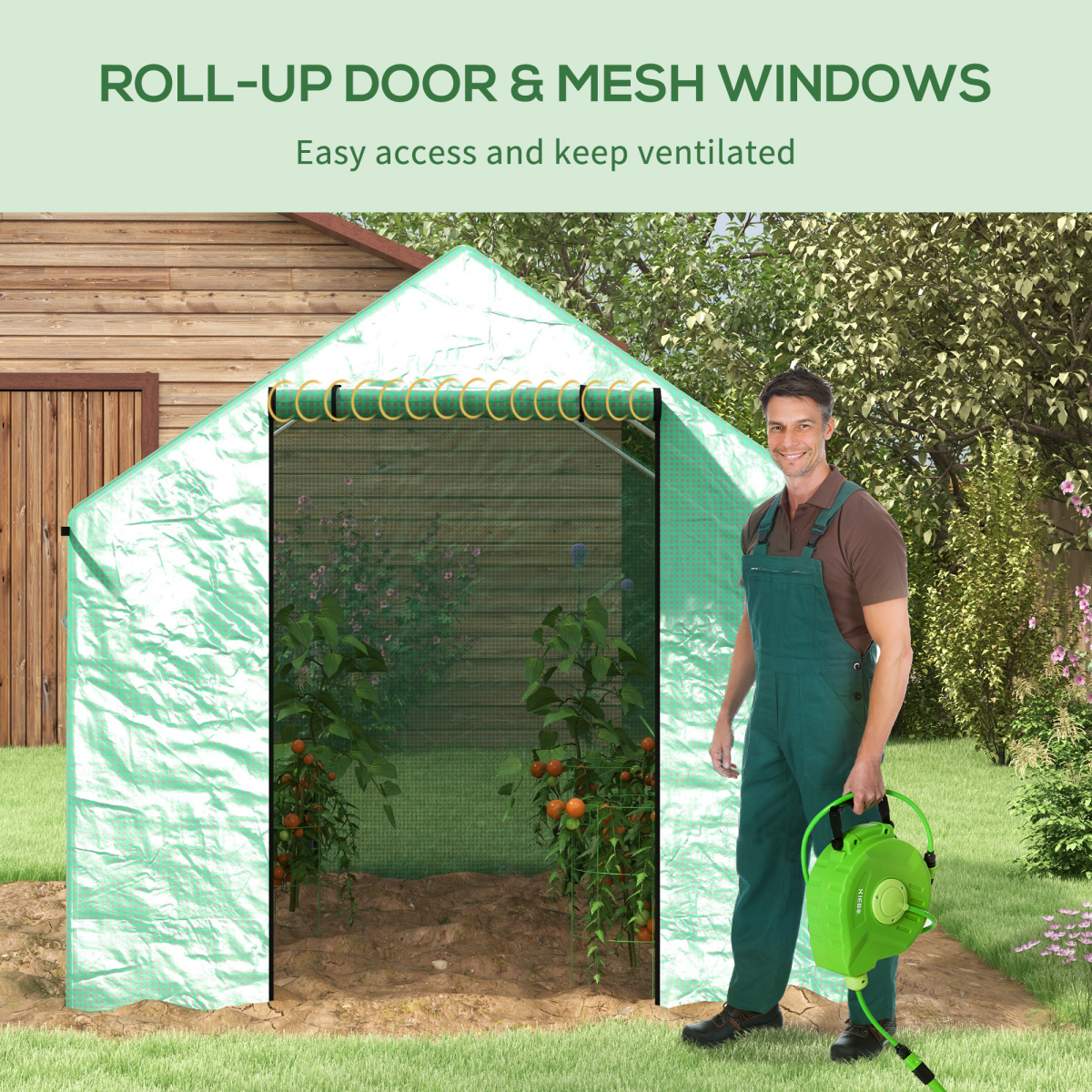 Compact Walk-In Greenhouse with UV Protection & Easy-Access Design