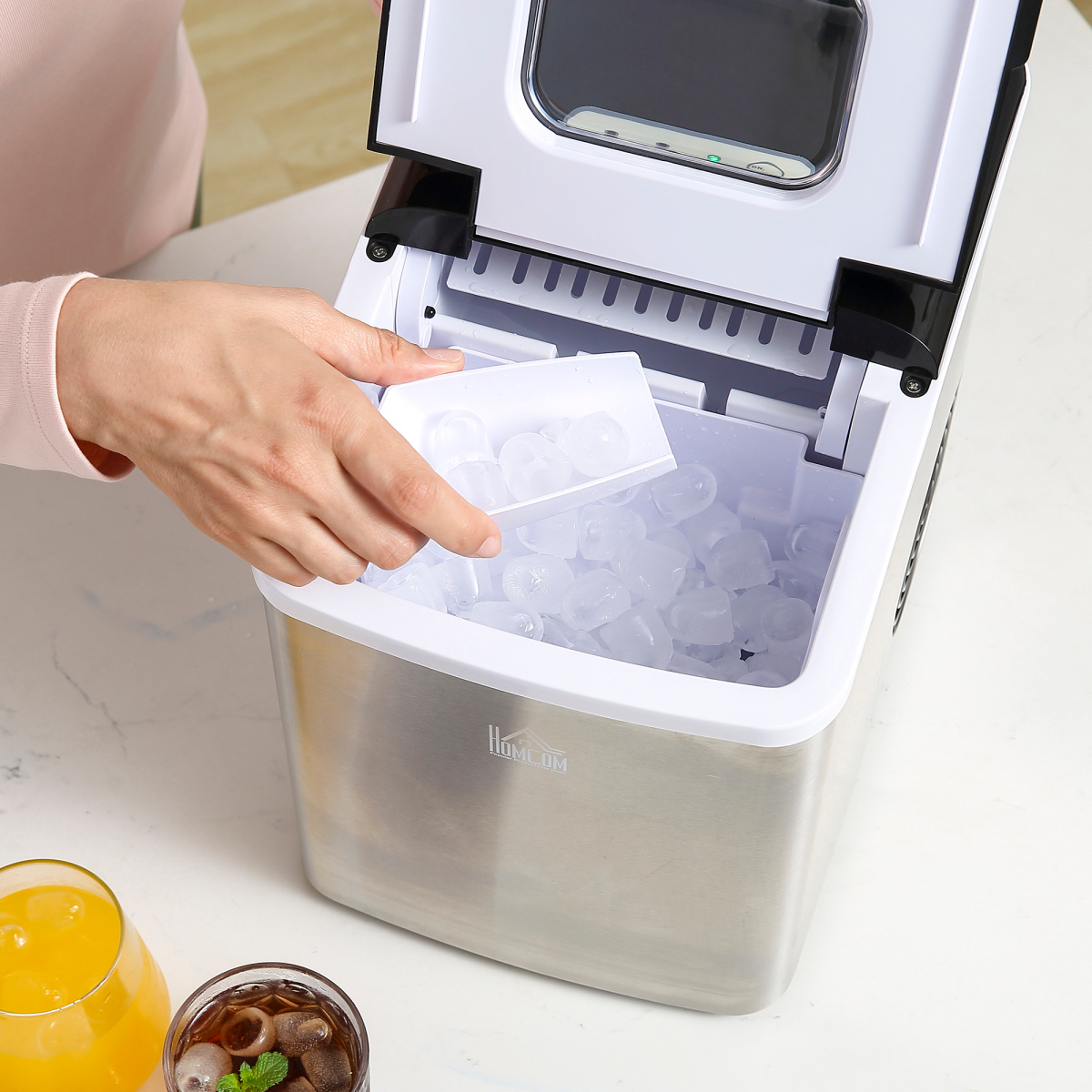 Instant Chill: Portable Countertop Ice Maker - Fresh Ice Anytime!
