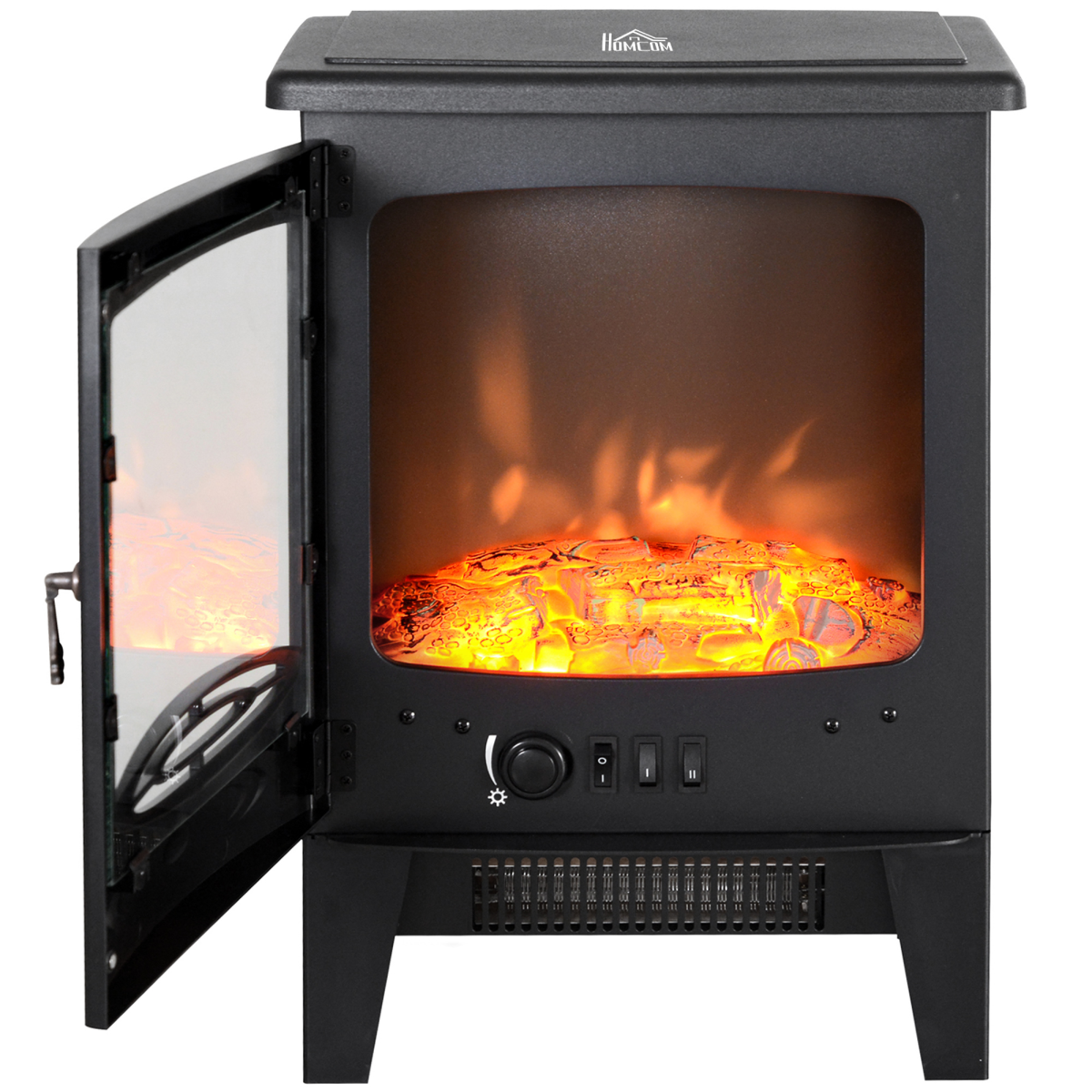 CozyGlow Electric Fireplace: Stylish Freestanding Heater with Faux Flame Effect
