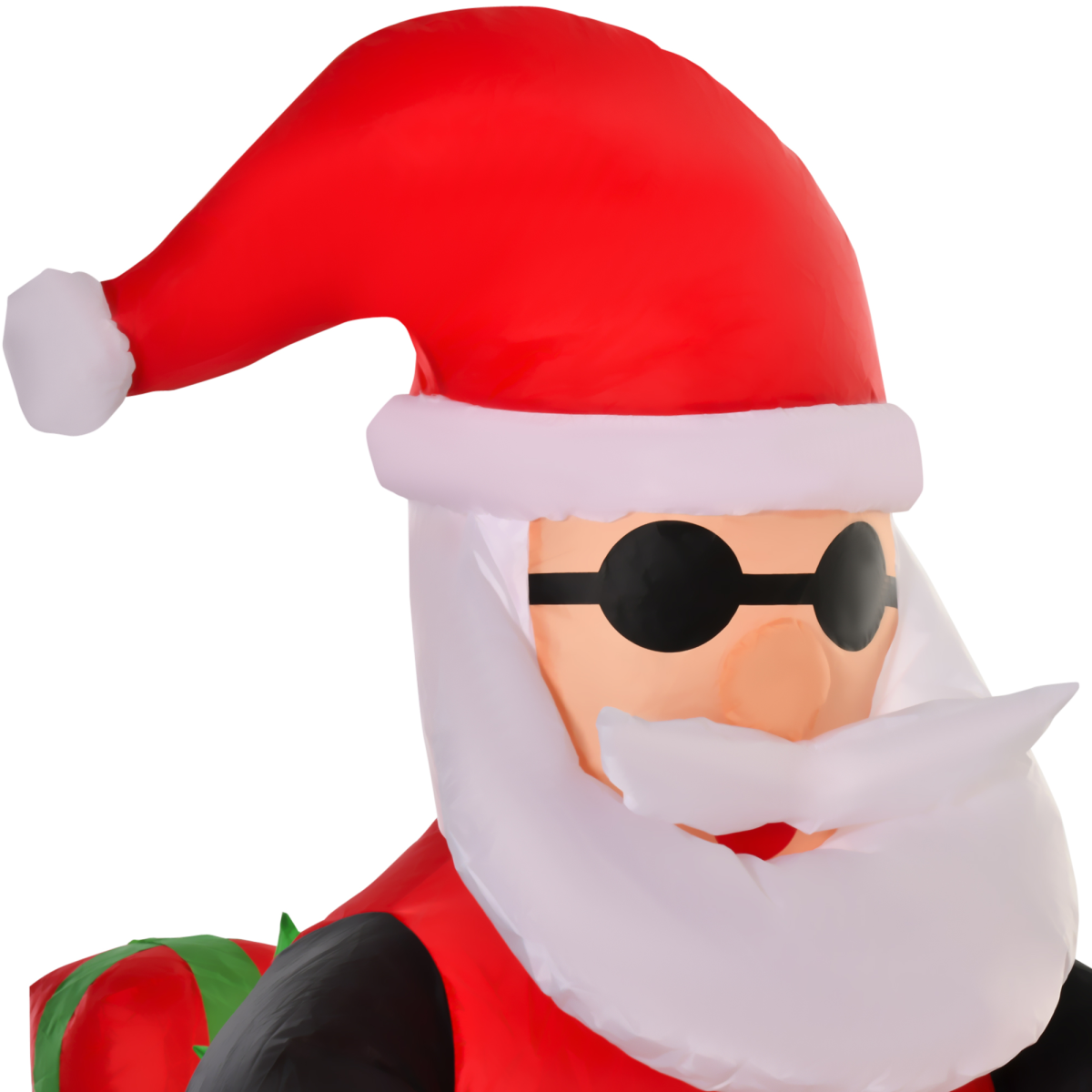 5.5ft Light-Up Santa Riding a Bike Inflatable Lawn Decor