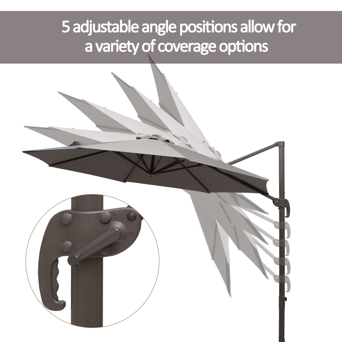 Versatile Wall-Mounted 10ft Outdoor Umbrella