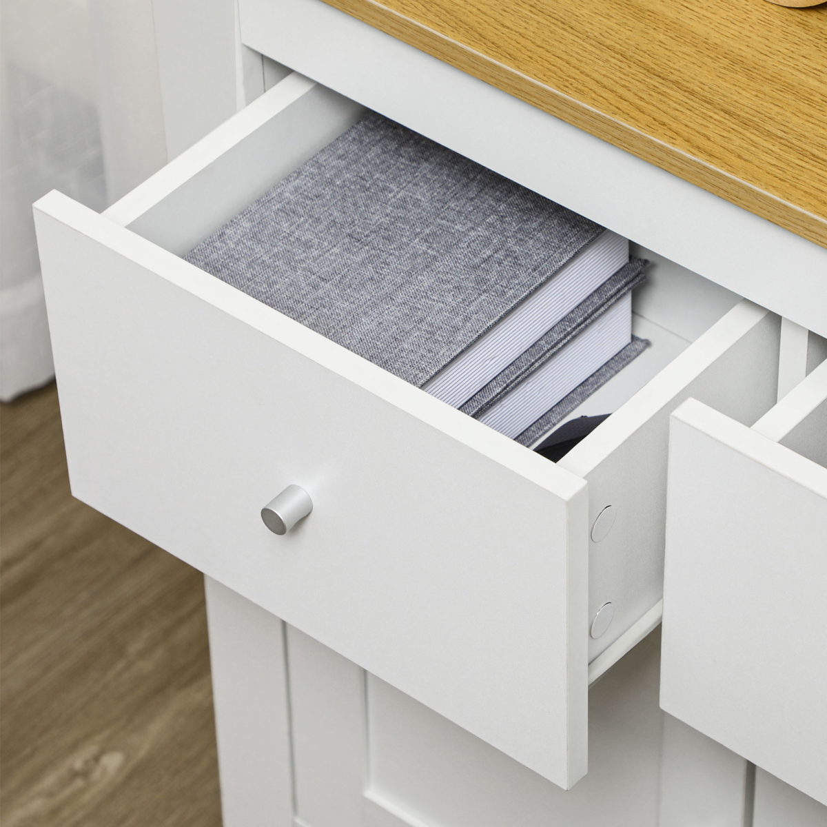Elegant Freestanding Kitchen Sideboard with Drawers & Soft-Close Doors