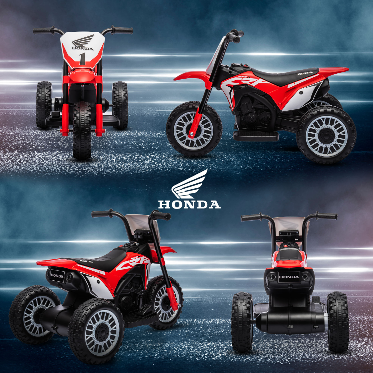 Licensed 6V Honda CRF450RL Kids Electric Ride-On Motorbike - Red