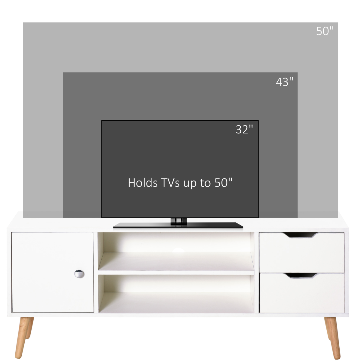Scandinavian Modern TV Stand - Sleek Storage Console for a Chic Living Room