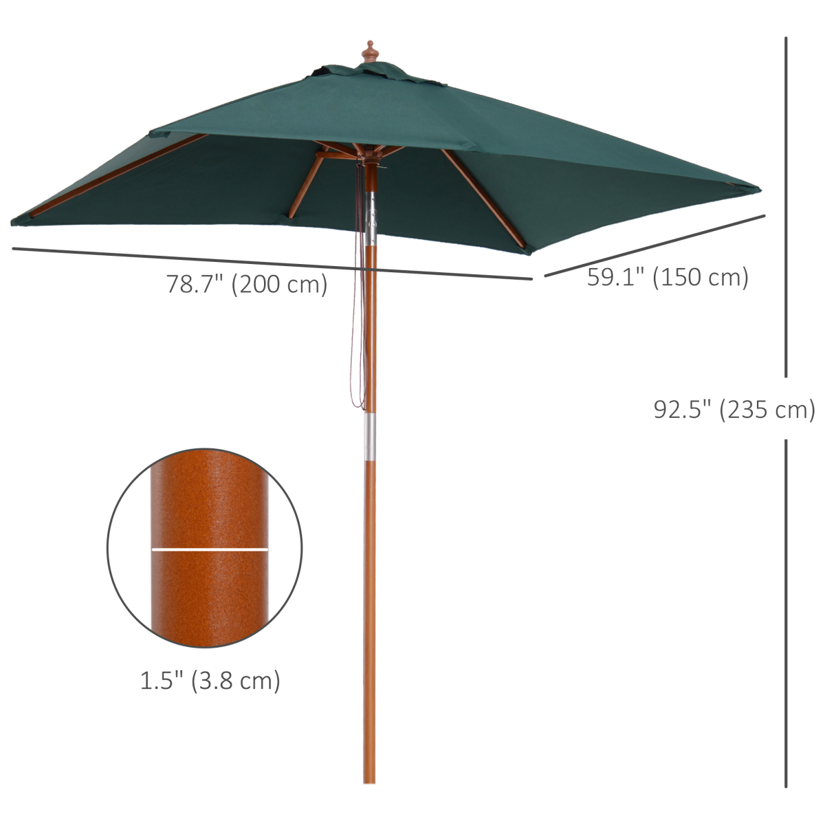 Stylish Wall-Mounted Patio Umbrella - Ultimate Sun Protection & Shade