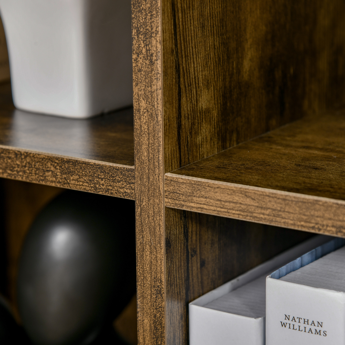 Versatile 6-Cube Storage Bookcase for Home and Office - Stylish & Sturdy