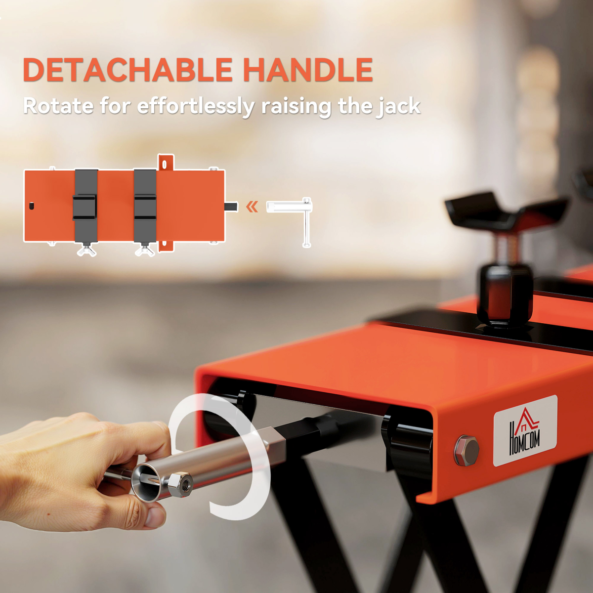 500kg Heavy-Duty Motorcycle Scissor Lift Jack - Effortless & Secure