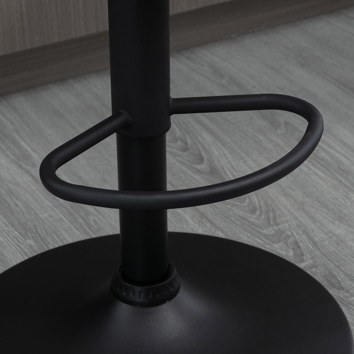 Modern Adjustable Swivel Bar Stools - Set of 2 Stylish Light Grey Chairs