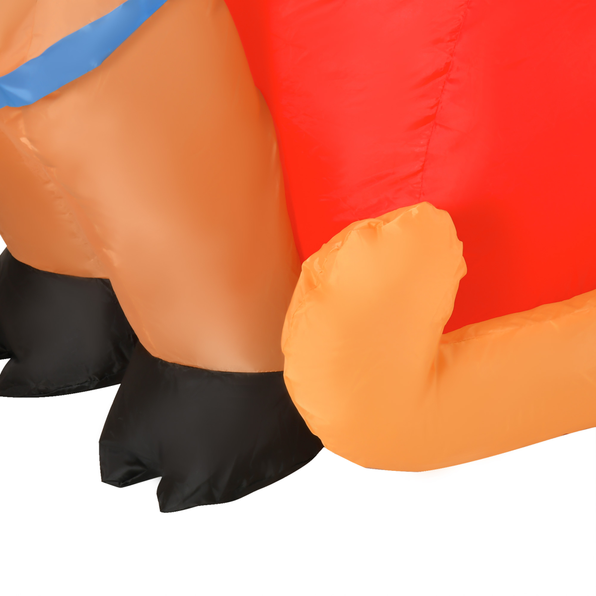 4ft Christmas Inflatable Santa on Sleigh with Deer LED-Lit