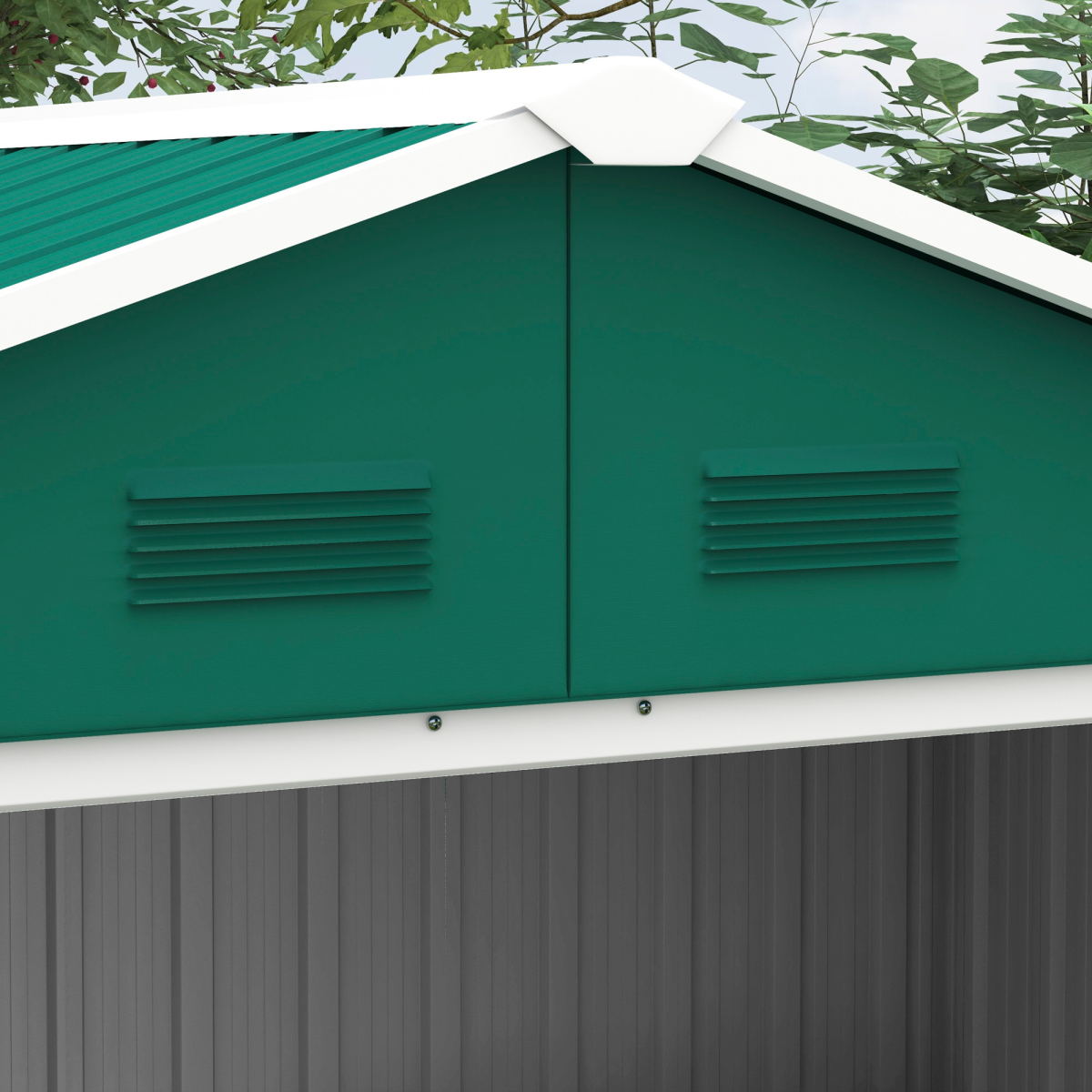 6.5x3.5ft Metal Garden Shed - Rainproof, Lockable, Double Doors