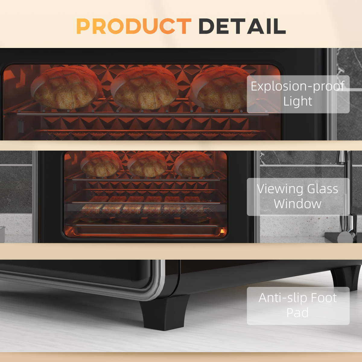 20L Retro Air Fryer Oven - Versatile Convection Cooking Power