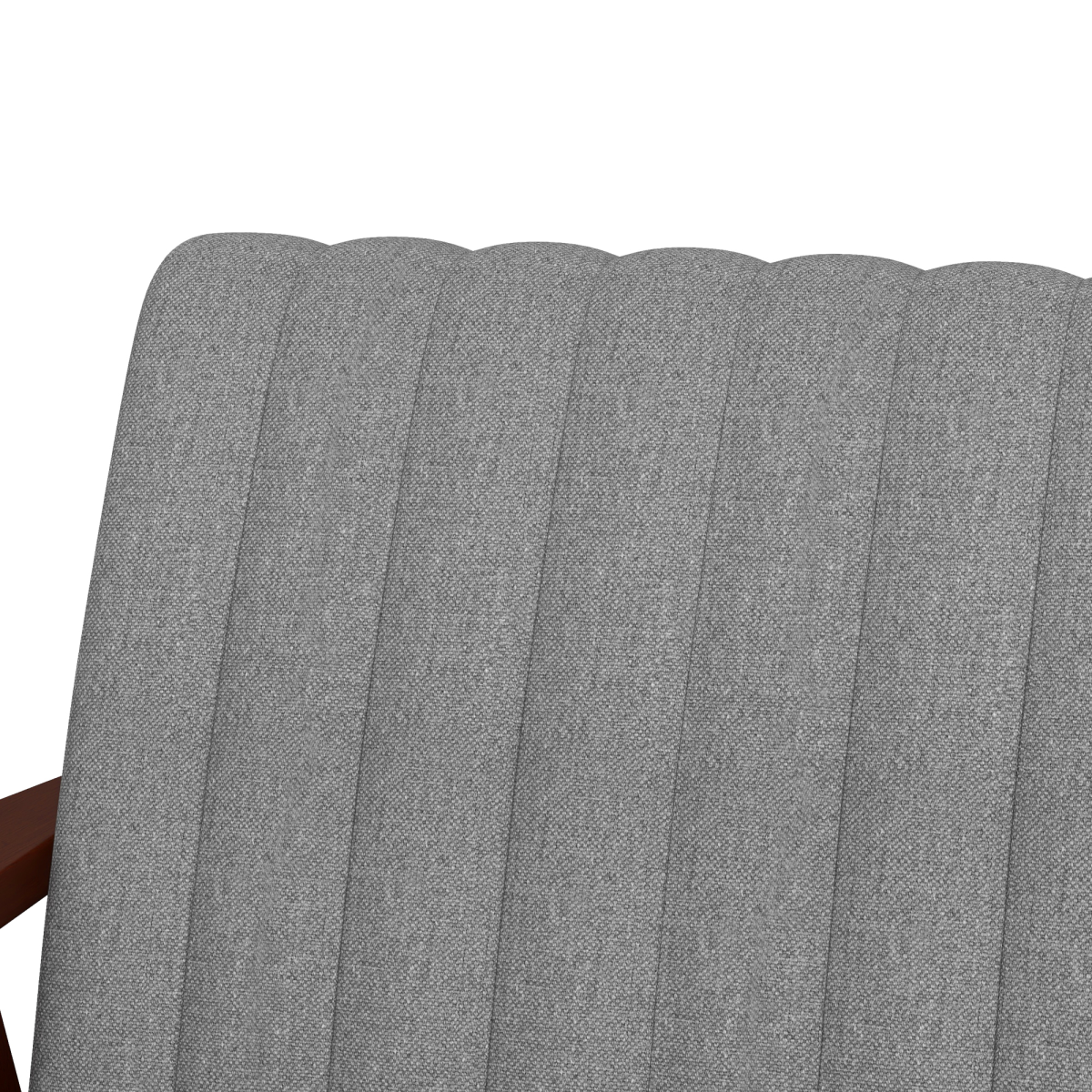 Modern Linen-Feel Upholstered Accent Chair, Grey & Brown