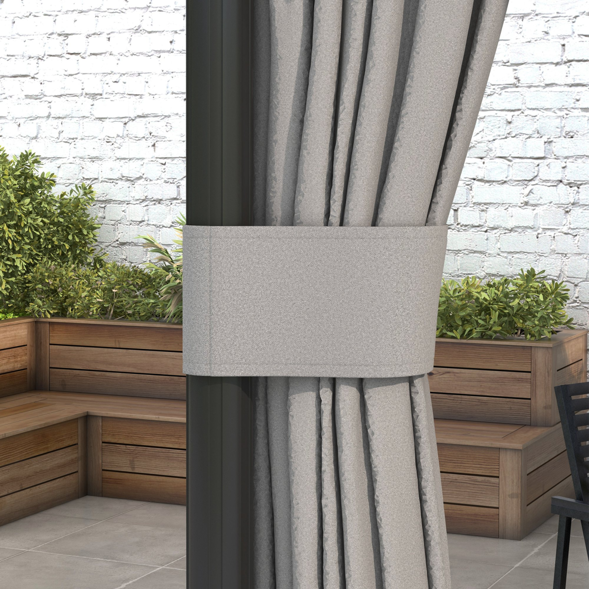 3x3m Patio Gazebo with Mosquito Netting - Light Gray