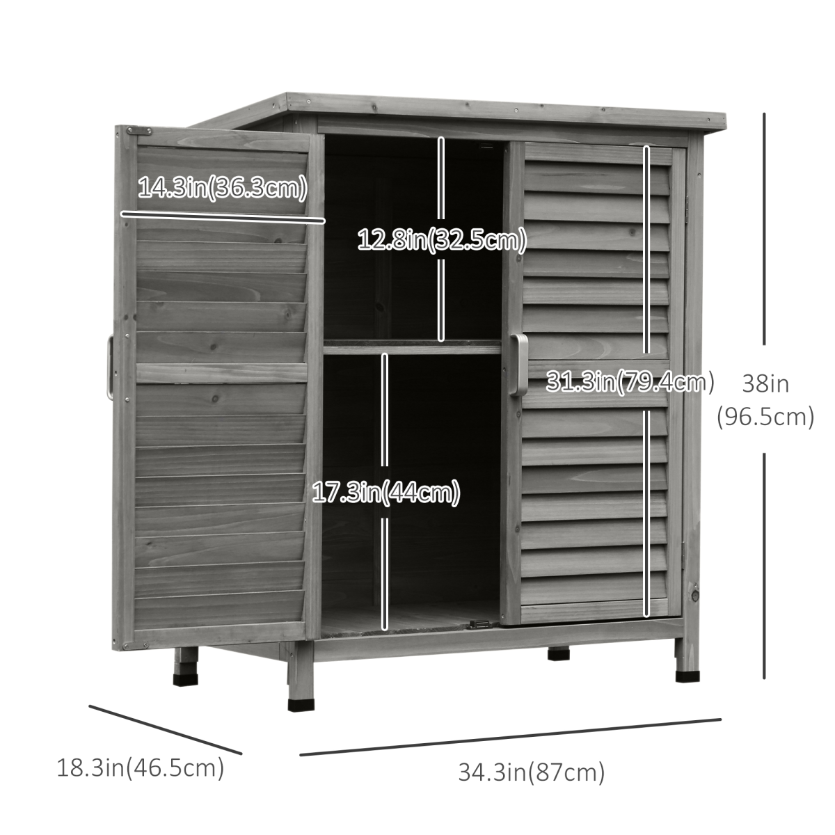 Durable Fir Wood Garden Shed - Organize Your Outdoor Gear with Style