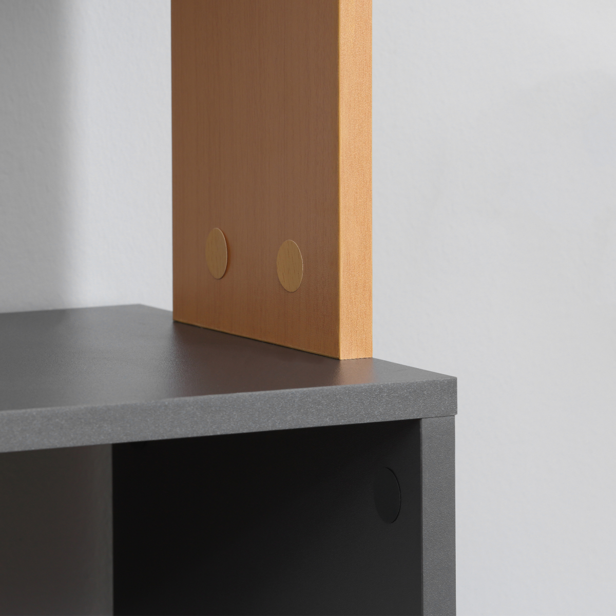 Stylish 5-Tier Dark Grey Bookshelf – Modern Design for Space-Saving Storage