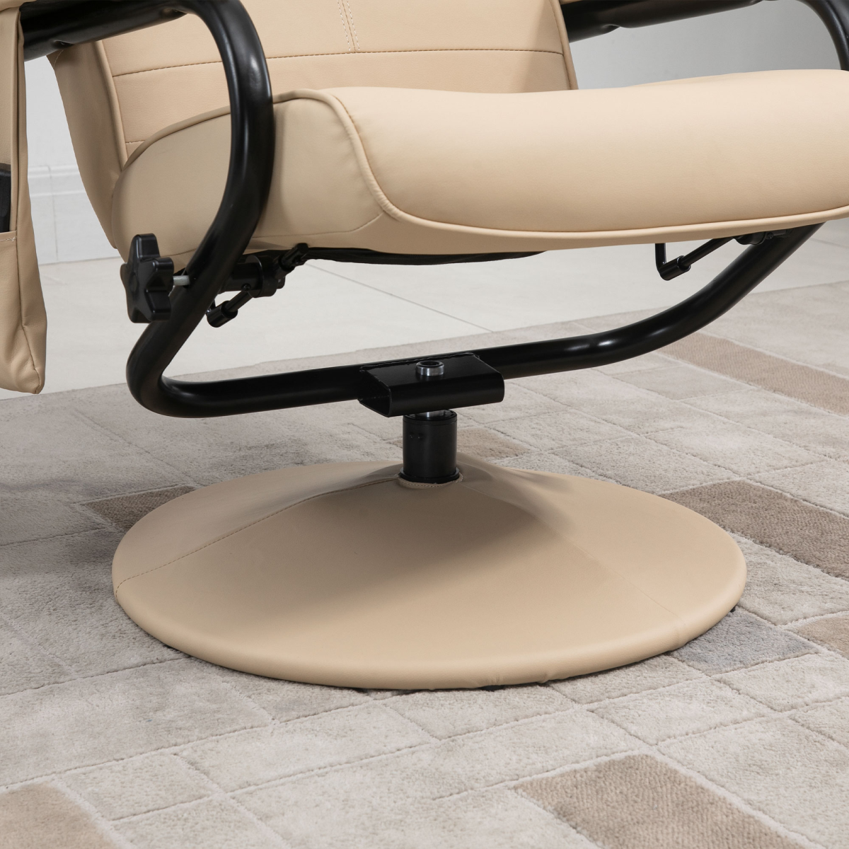 Luxurious Cream Recliner Chair with Massage & Footrest – Ultimate Comfort