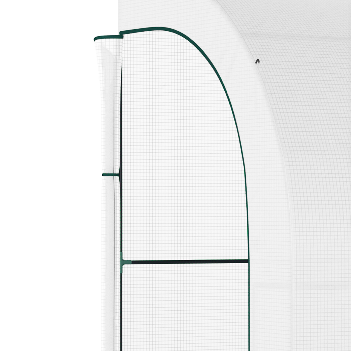 Lean-To Greenhouse with Shelves, 300x150x213 cm, White