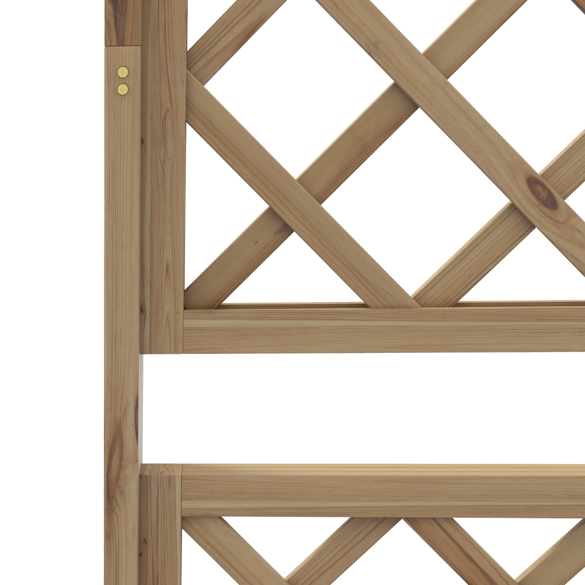 Wooden Trellis Planter - Raised Bed for Climbing Plants, Natural Finish